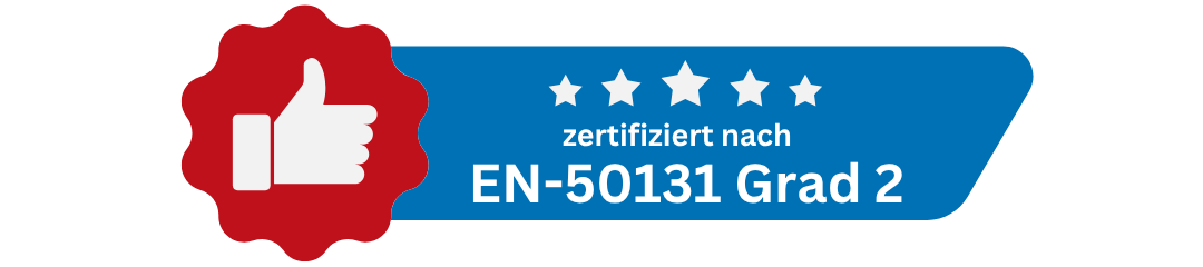 zertifiziert nach EN 50131 Grad 2 und 3