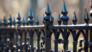 eisenzaun mit spitzen oben