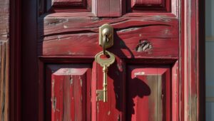 haustür wo der schlüssel steckt